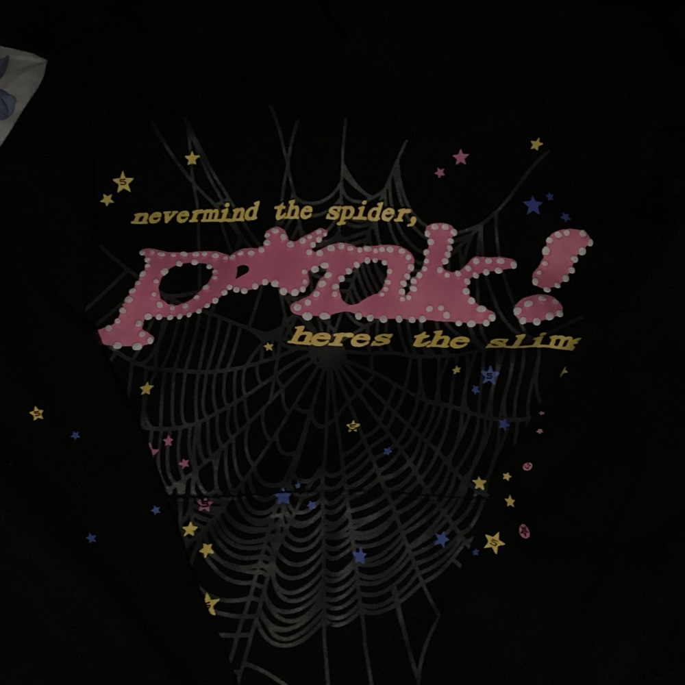 SP5DER Pink Slime Hoodie (Black)